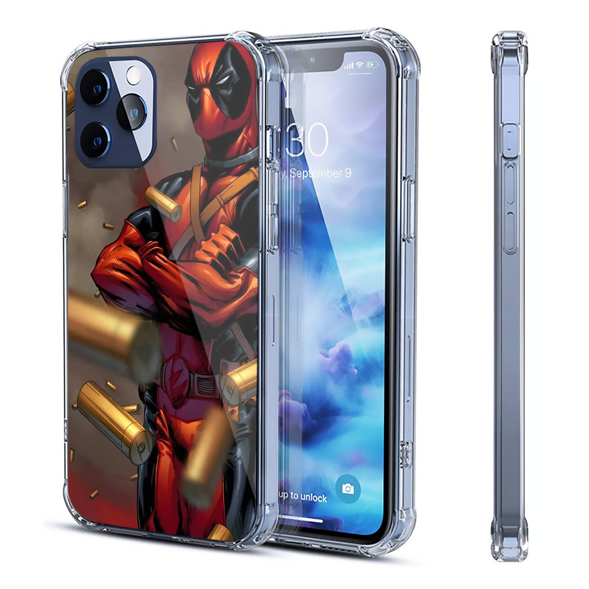 （画像用） Deadpool デッドプール 【iPhone 12シリーズ対応】透明スマホケース（クリアソフトケース）
